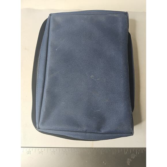 VTG Bible Gear Bible Cover Case Blue Zip Bookmark Pockets - Picture 10 of 16
